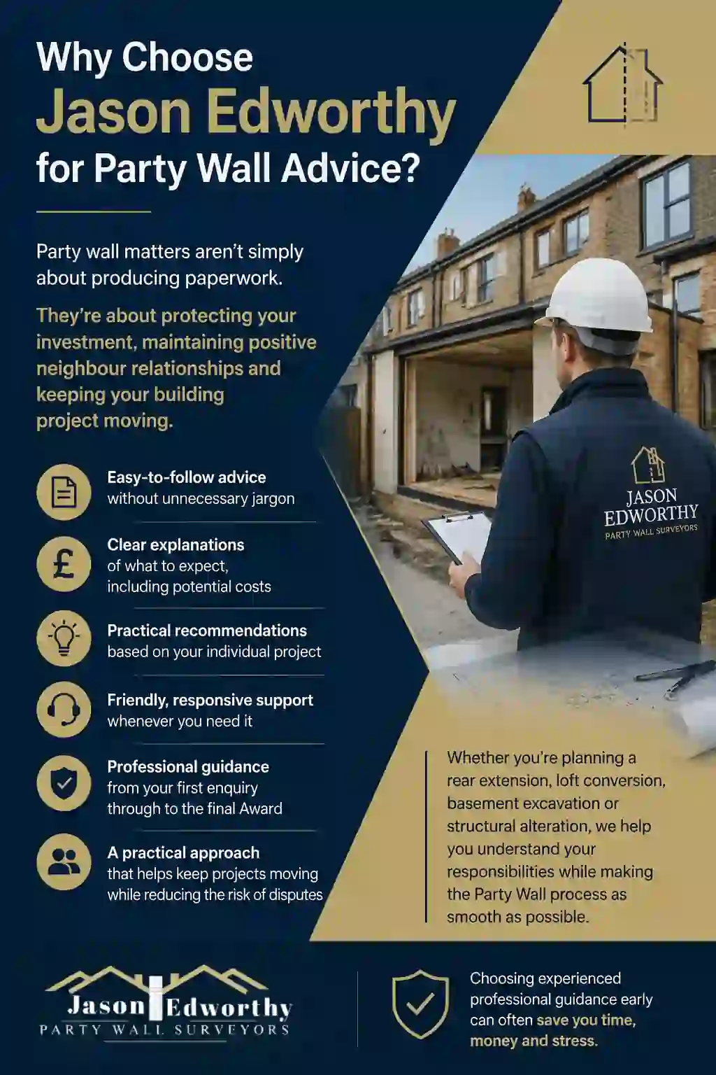 Why Choose Jason Edworthy for Party Wall Advice Weybridge?